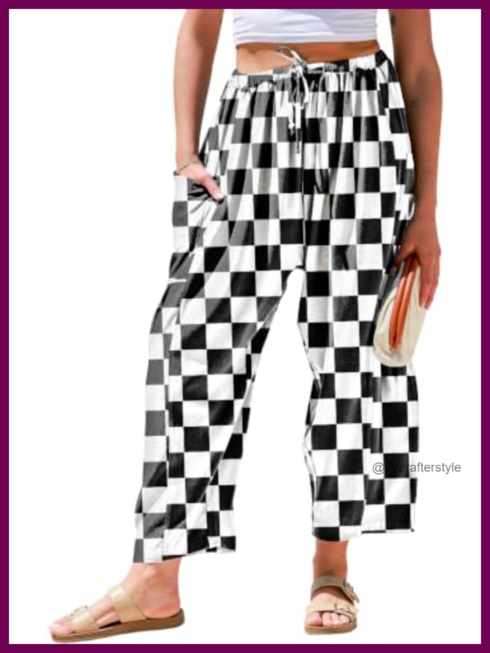 Wide Leg Linen Blend Palazzo Harem Pants Casual Loose Fit Drawstring